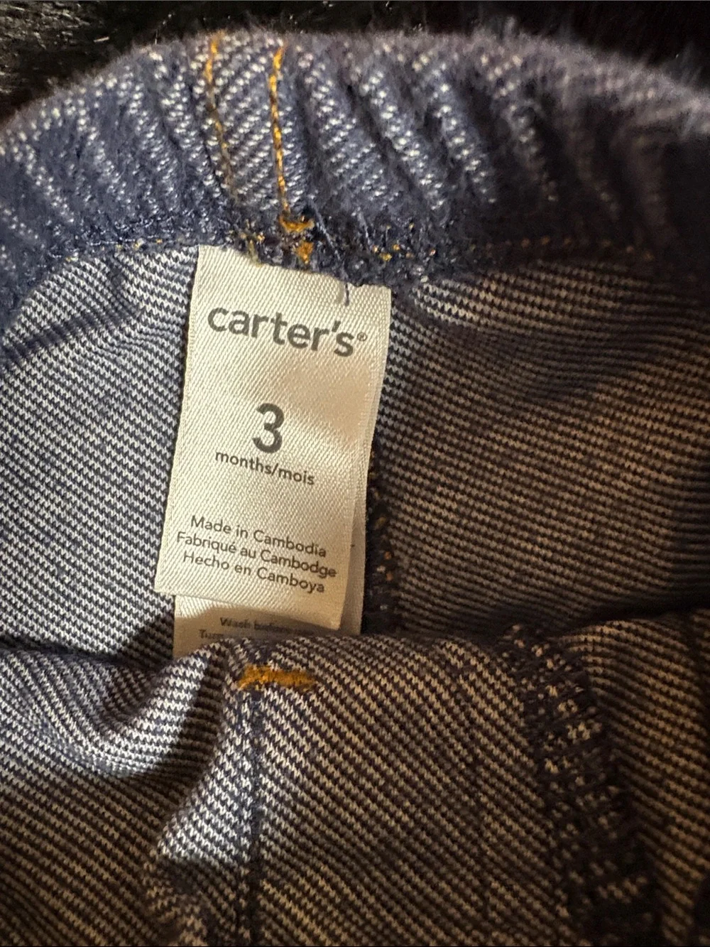 Carter's Heathered Blue Knit Denim Pants